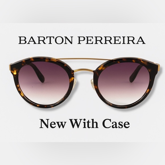 Barton Perreira Dalzeil Unisex Tortoise Sunglasses - Picture 1 of 7